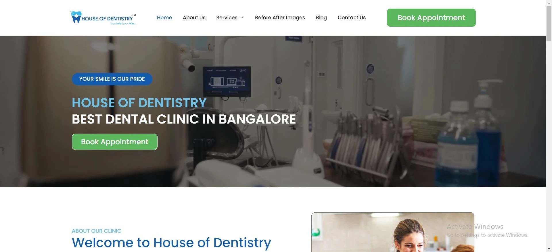 Narayani Dental Care Website devloped by Webinfonix Bangalore