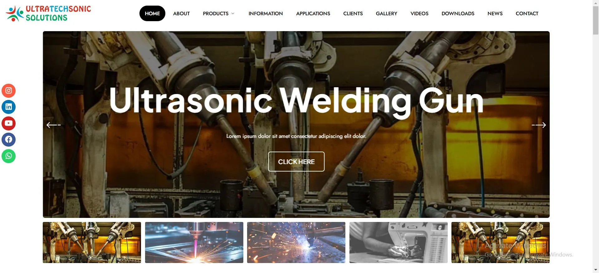 Ultra Tech Sonic Solutions Bangalore Website developed by Webinfonix Bangalore