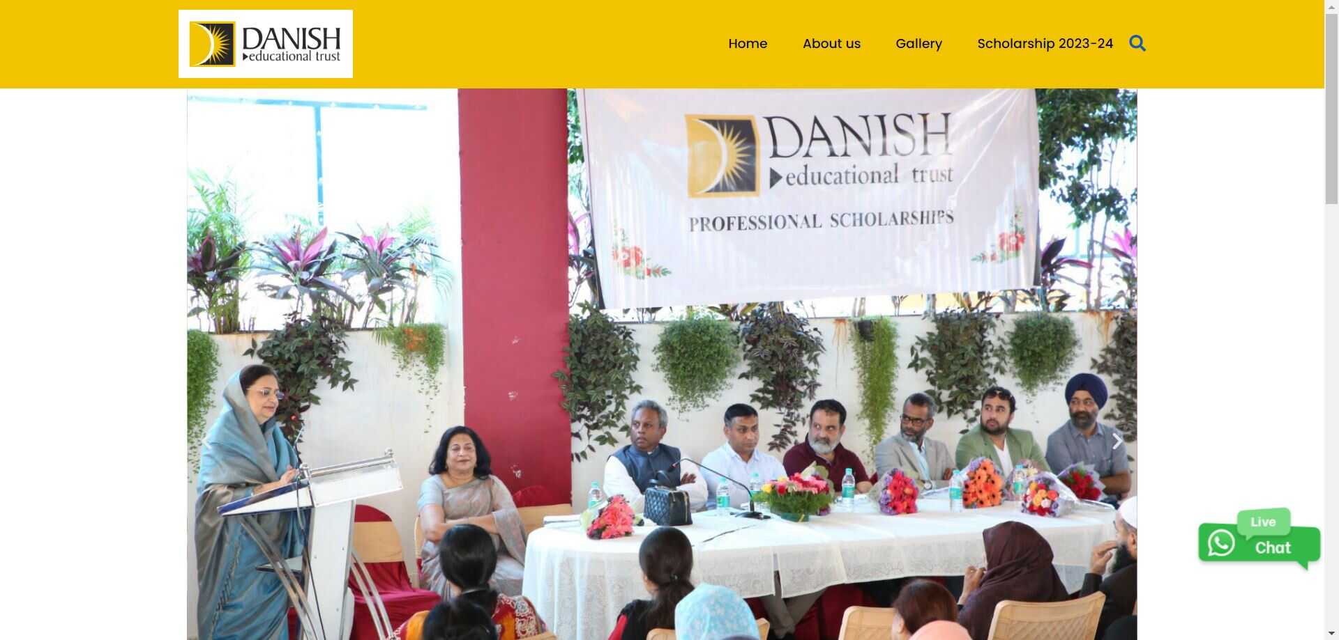 Danish Trust Bangalore Website developed and maintained by Yaseen Pasha Software Engineer Bangalore