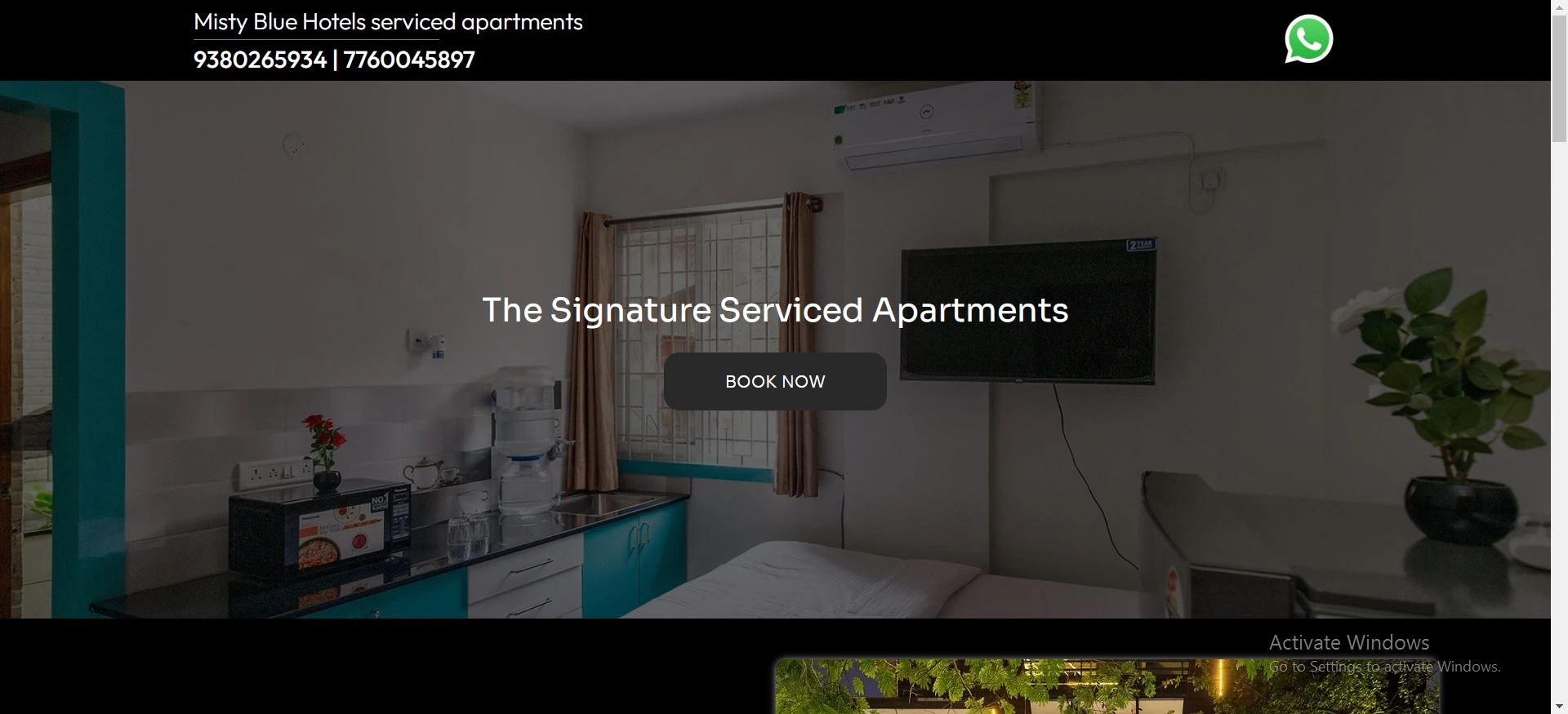 Signature Serviced Apartment in Bangalore website developed by Webinfonix Bangalore