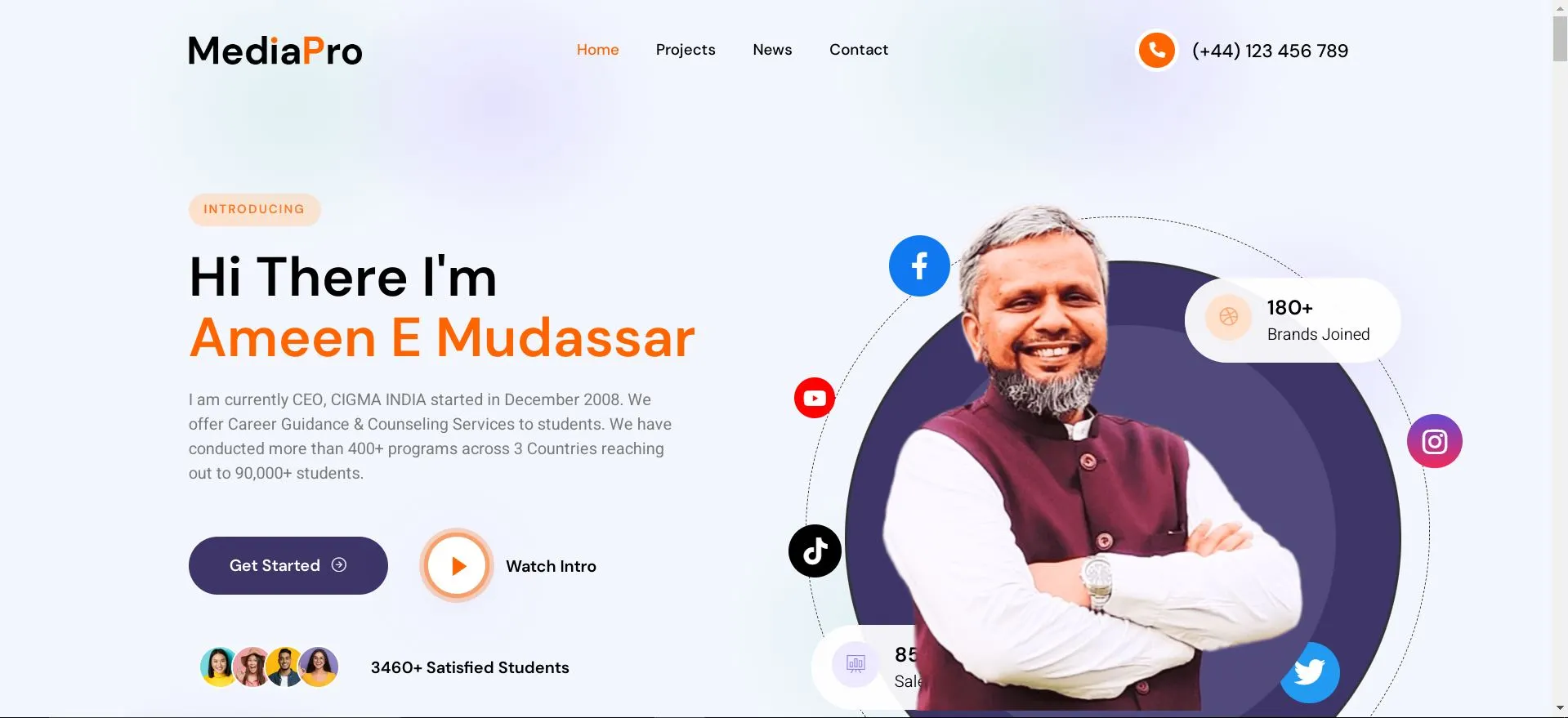 Ameen E Mudassar Founder & CEO CIGMA India Website developed by webinfonix bangalore