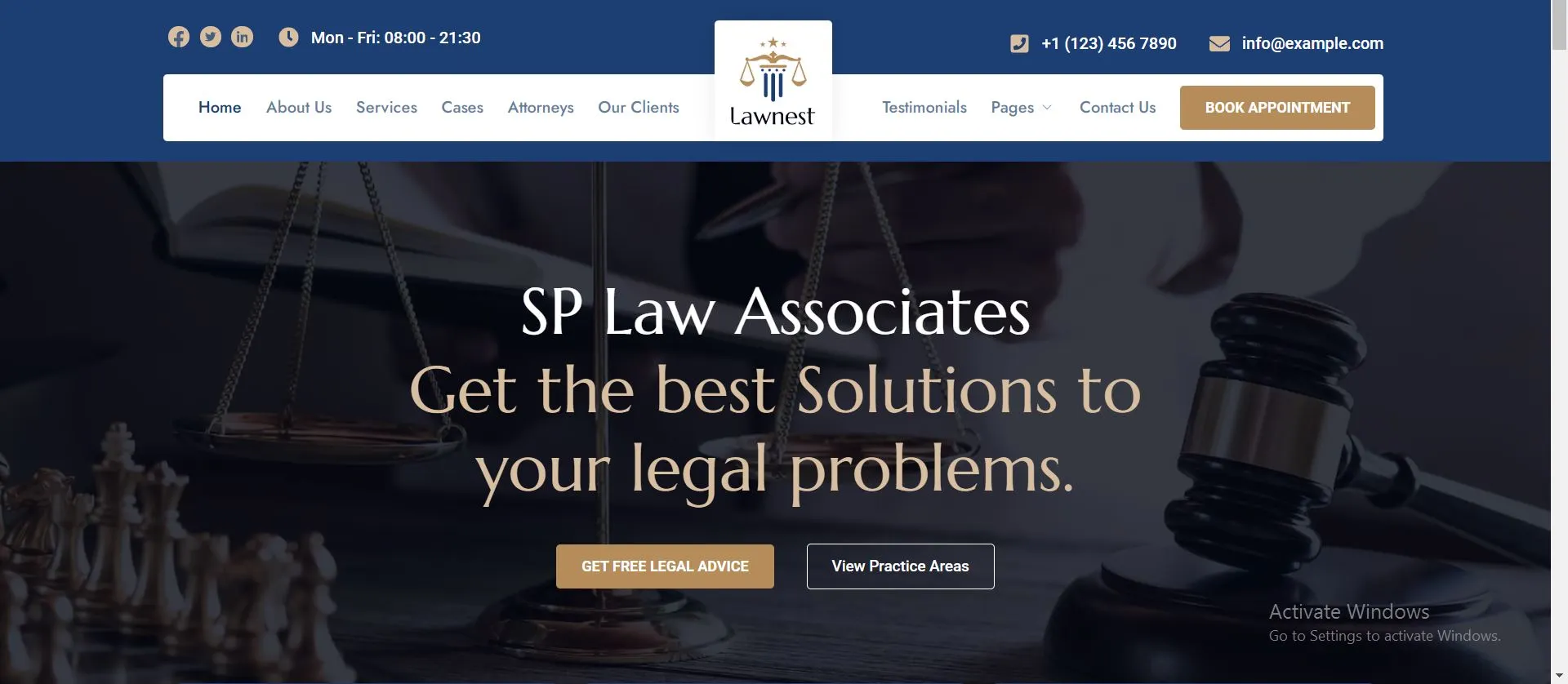 SP Law Associates Bangalore Website Developed by Webinfonix Bangalore